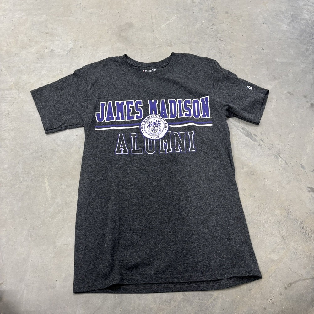 James Madison JMU Alumni Gray Shirt Size Small Champion